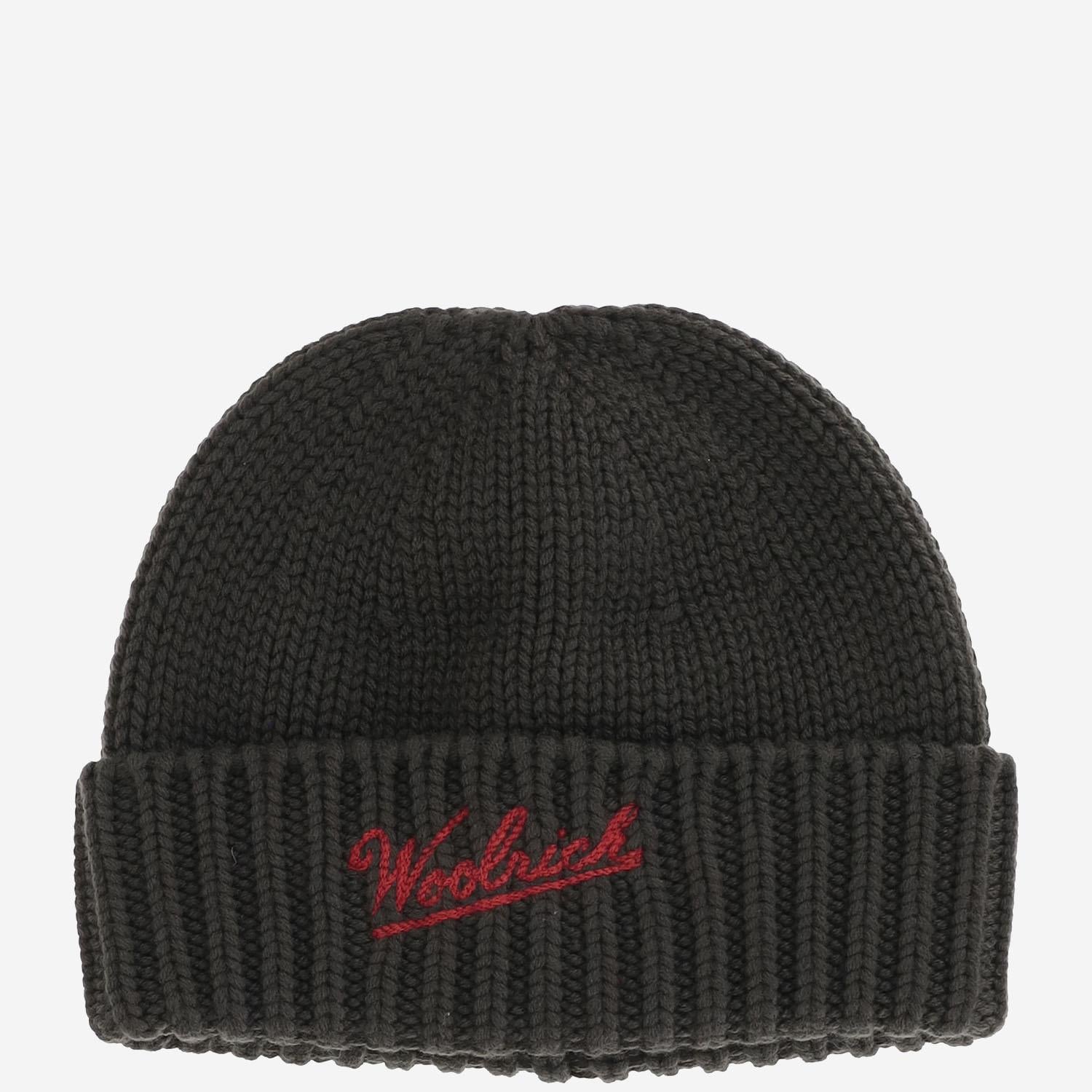 BEANIE IN LANA CON LOGO CFWOAC0288MRUF0428 614 WOOLRICH 