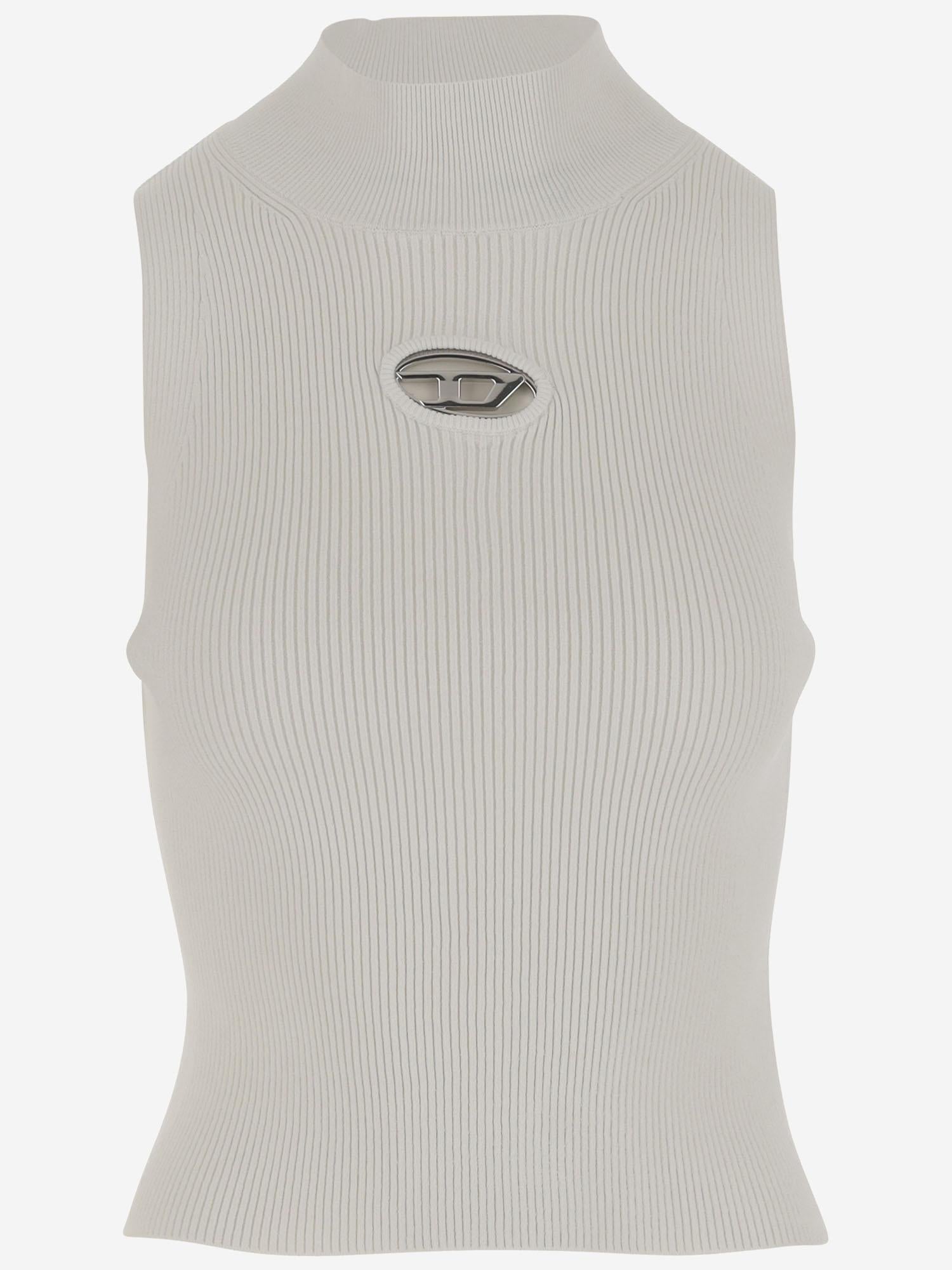 TOP IN MISTO VISCOSA CON LOGO A13020 0DLAX129 DIESEL 