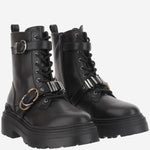 STIVALETTI IN PELLE CON CINTURA E LOGO SD0407 P087Z99 PINKO 