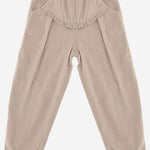 PANTALONI IN COTONE CON VOLANT DECORATIVO 25W150 TORTORA 1+ IN THE FAMILY KIDS 