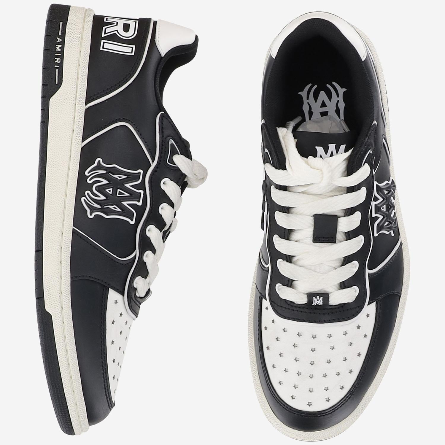 SNEAKERS IN PELLE CON LOGO AMSNSN 1061001 AMIRI 