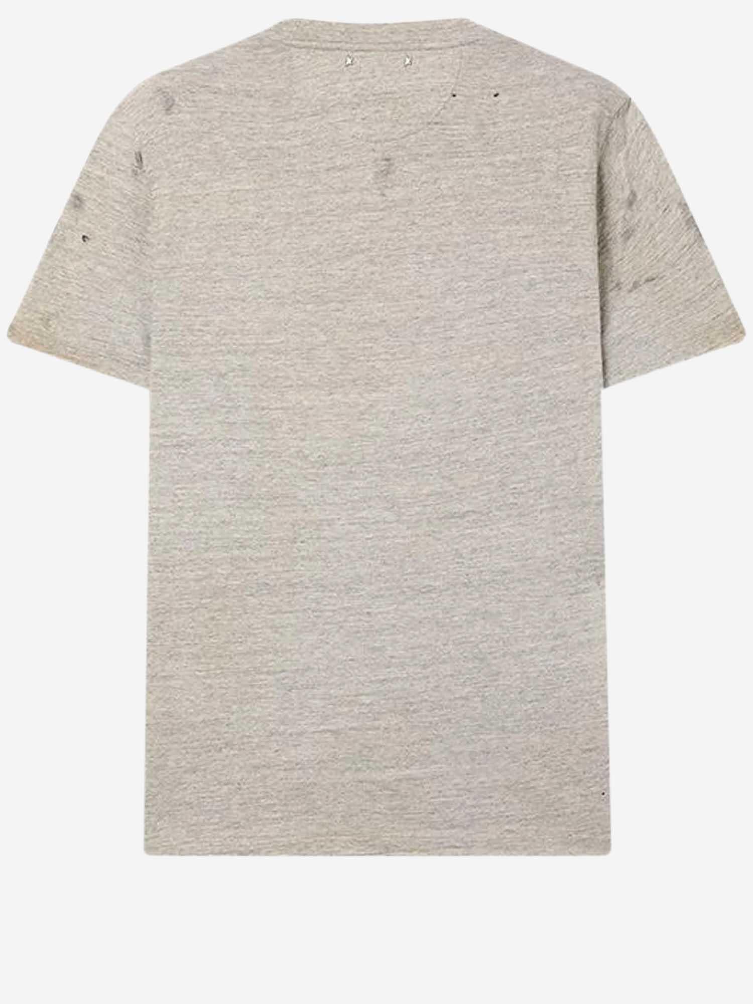 T-SHIRT IN COTONE CON STAMPA LOGO GMP01220 P00252460255 GOLDEN GOOSE 