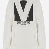 FELPA IN COTONE CON STAMPA CHEZ VALENTINO 6B3MF24I960 A03 VALENTINO 