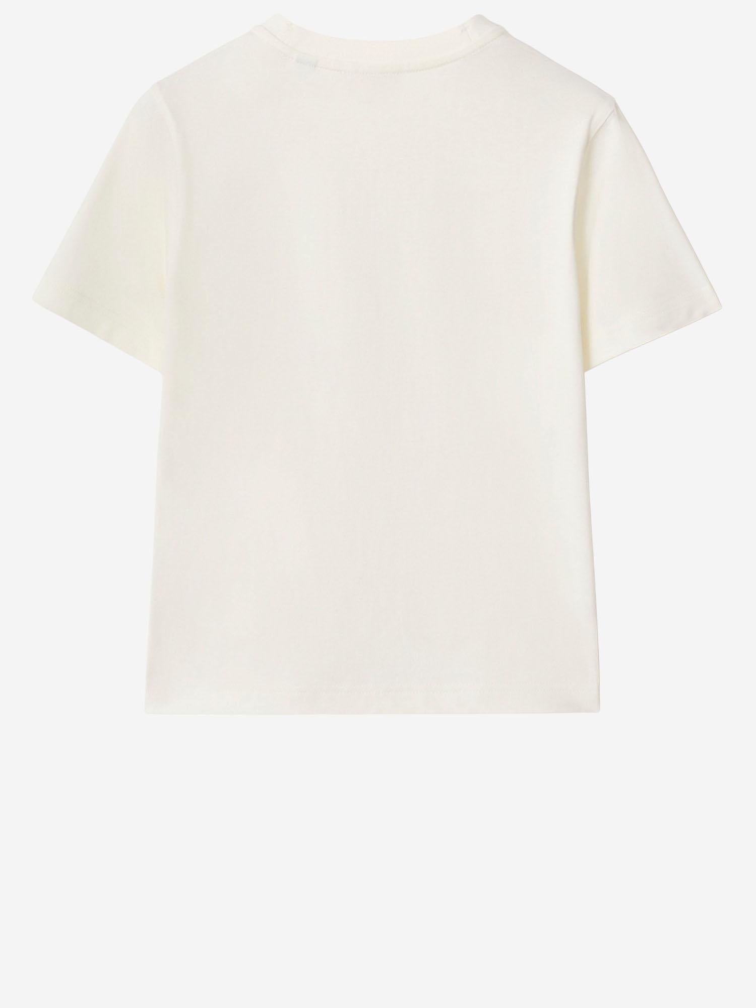 T-SHIRT IN COTONE CON STAMPA 8117541 CHALKWHITE BURBERRY KIDS 