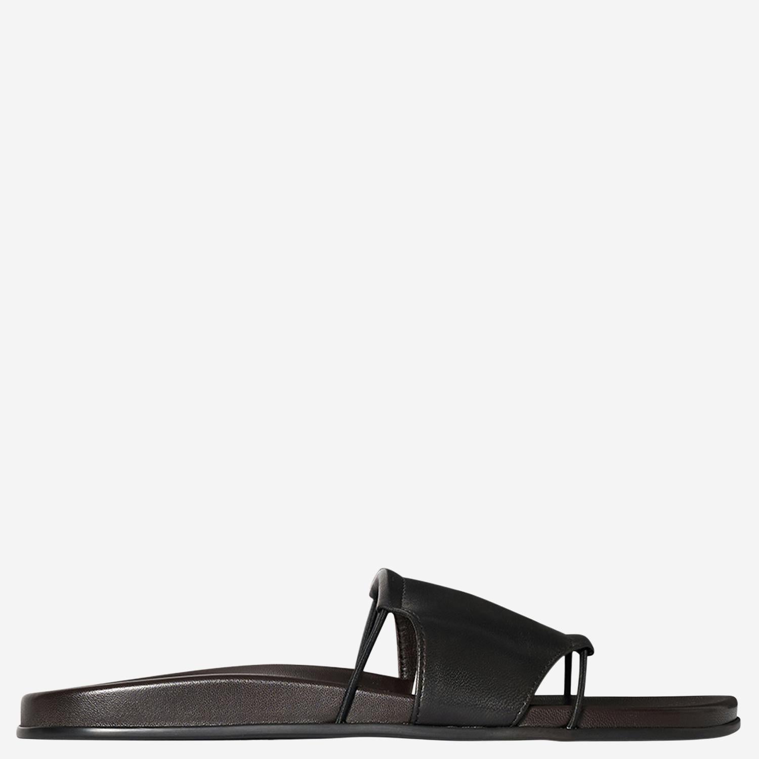 SANDALI VIVIENNE SLIDE IN PELLE F1792SN65 BLK THE ROW 
