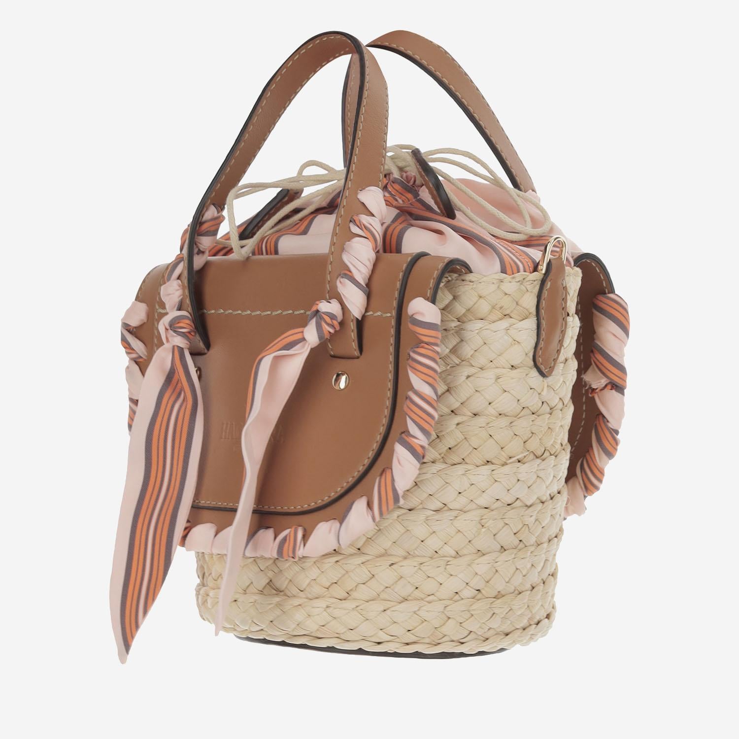 BORSA HABANERA SETA - CARAMELLO PICCOLA HABANERASILK CARAMEL CUBA LAB 