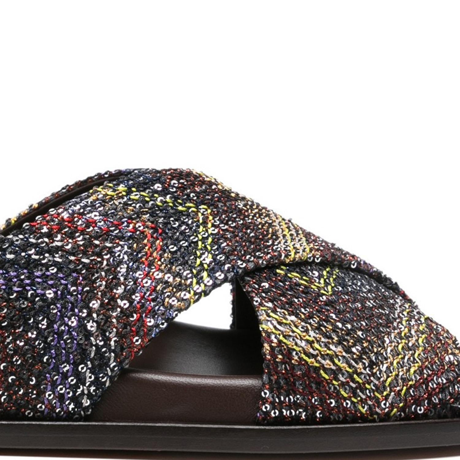 SANDALI INCROCIATI CON PAILLETTES MWF176 026 MISSONI 
