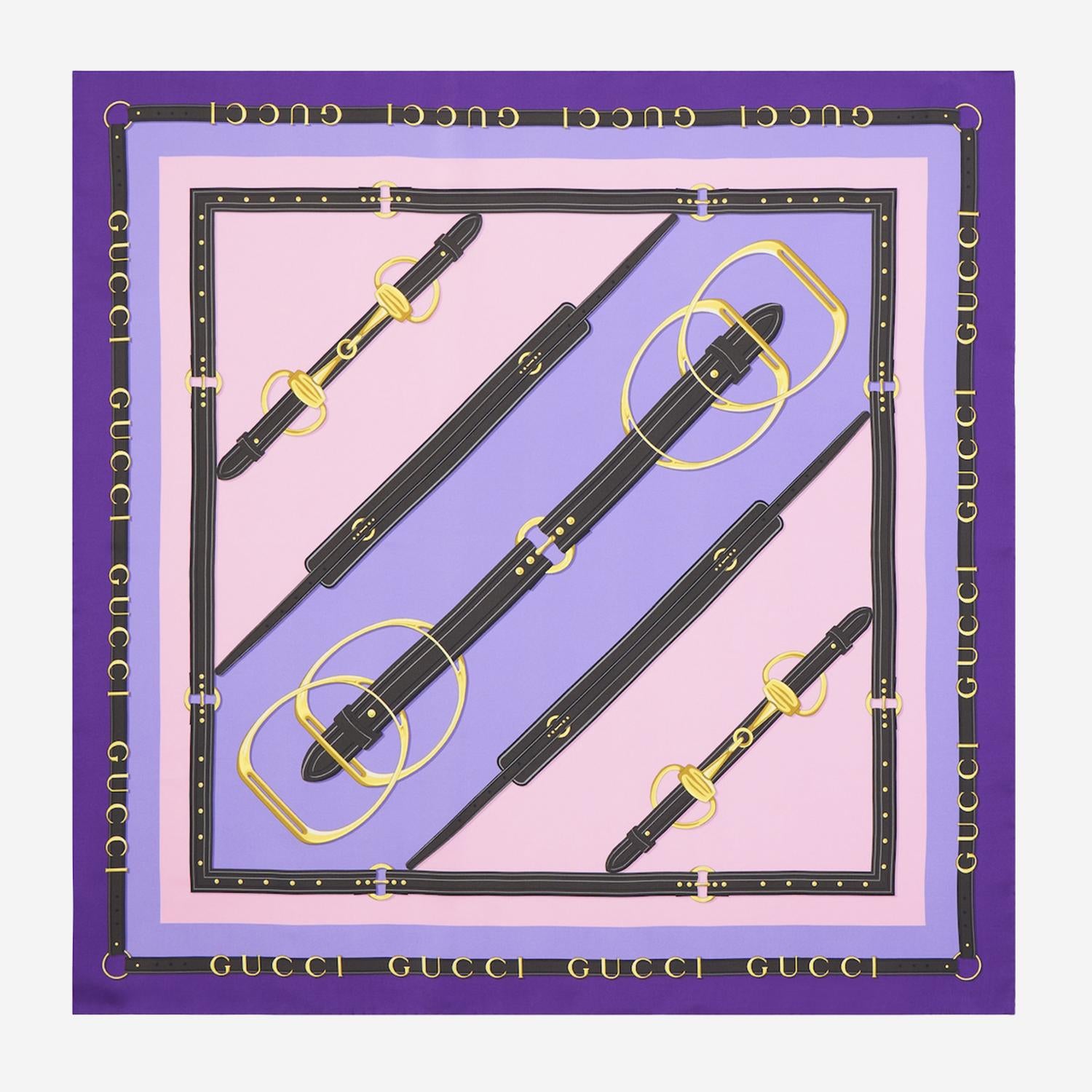 Foulard in twill di seta stampato 847892 3G0015171 GUCCI 