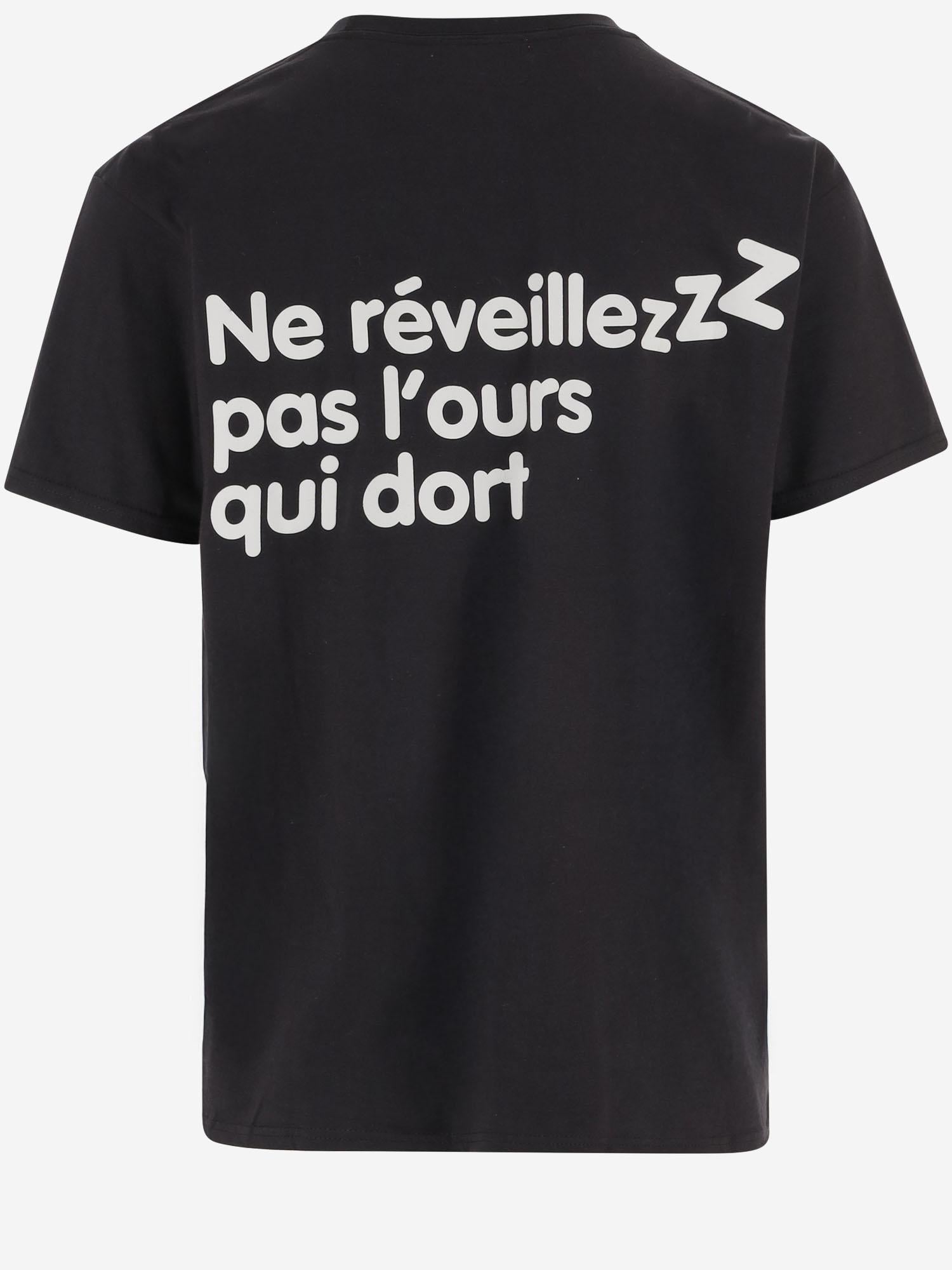 T-SHIRT IN COTONE CON STAMPA GRAFICA 63MYMOUNTAINT-SHIRT BLACK APRES SURF 