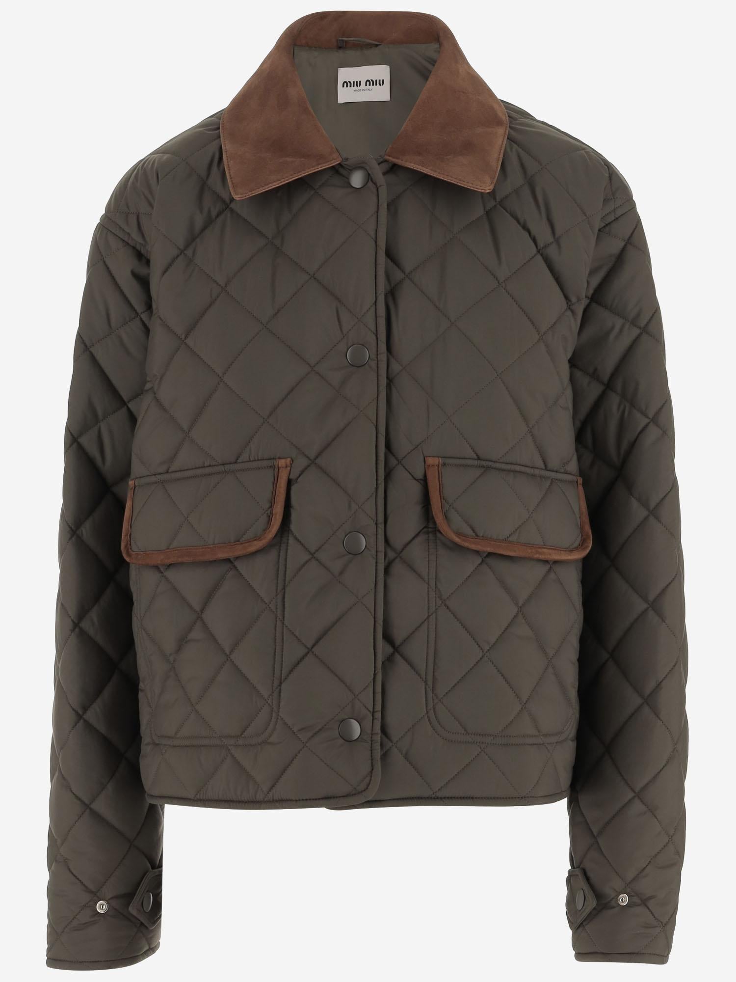 GIUBBOTTO TRAPUNTATO IN NYLON ML1310 17OOF0161 MIU MIU 