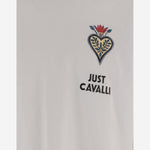 T-SHIRT IN COTONE CON STAMPA grafica 80OAHE24 CJ110003 JUST CAVALLI 