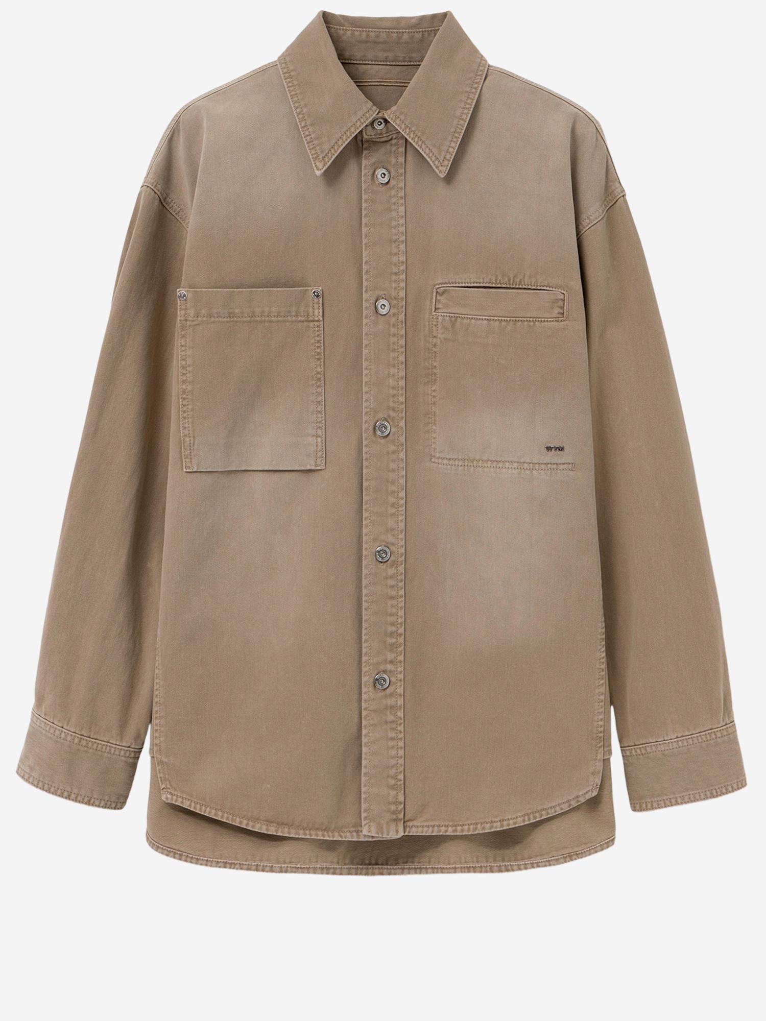 CAMICIA IN COTONE CON LOGO W261SH27 981E WOOYOUNGMI 