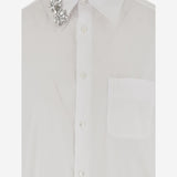 CAMICIA IN COTONE CON DECORAZIONE FLOREALE G021 62181101 N 21 
