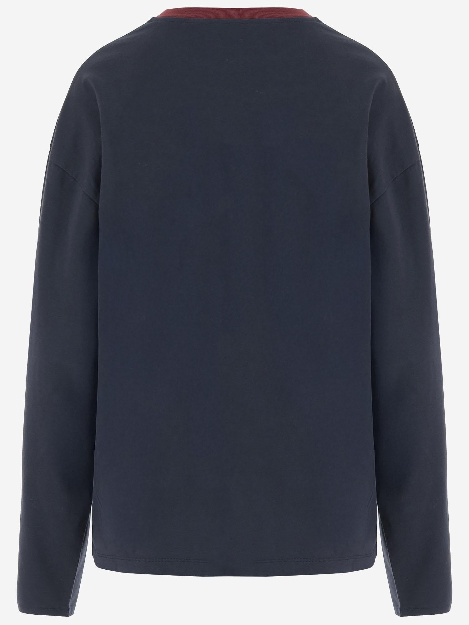 Maglia in cotone con logo MJLA31 1841F0X58 MIU MIU 