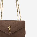 BORSA LOULOU PICCOLA IN MATELASSÉ SUEDE 801437 AAEY62358 SAINT LAURENT 
