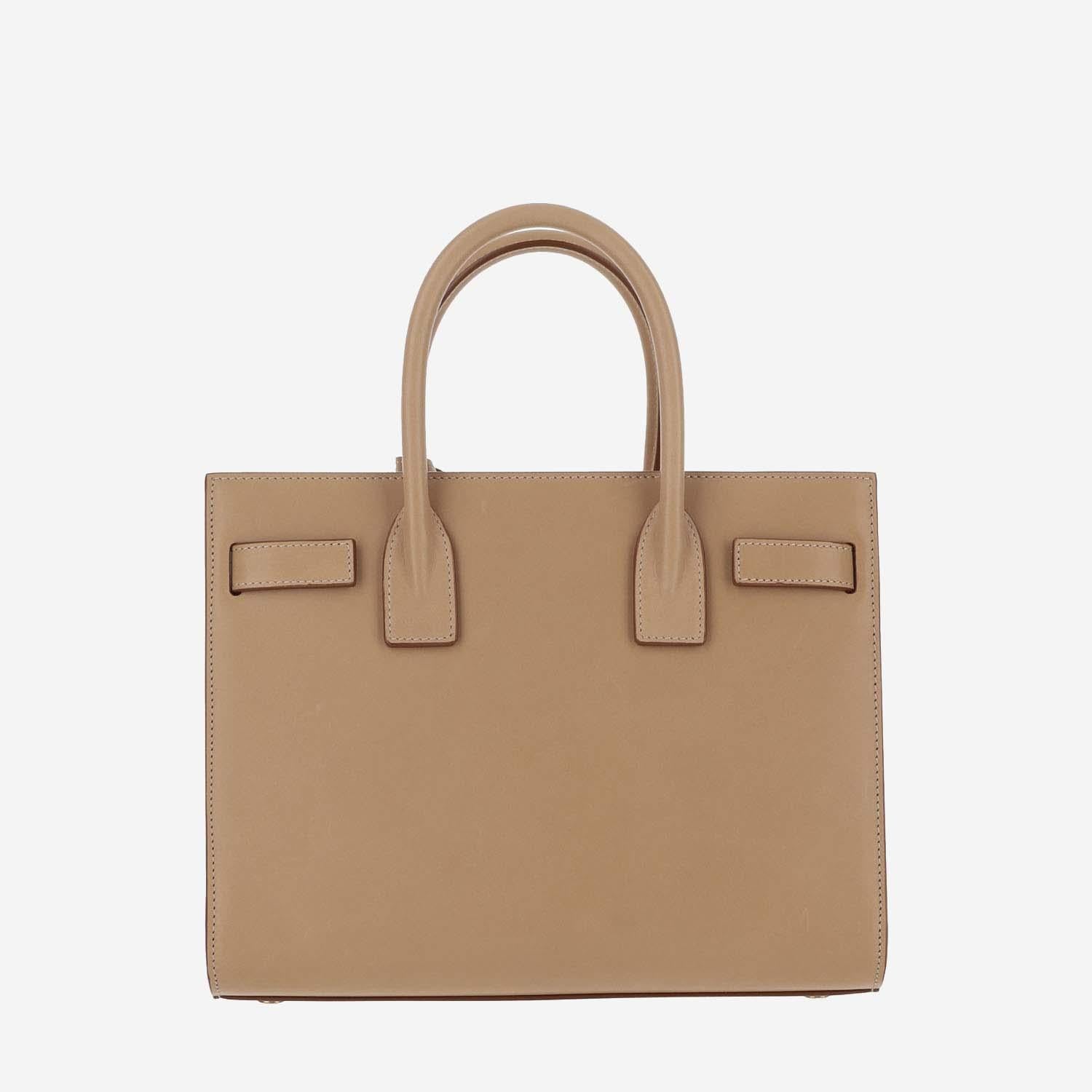 BORSA A MANO IN PELLE CON LOGO 421859 AACQ32725 SAINT LAURENT 