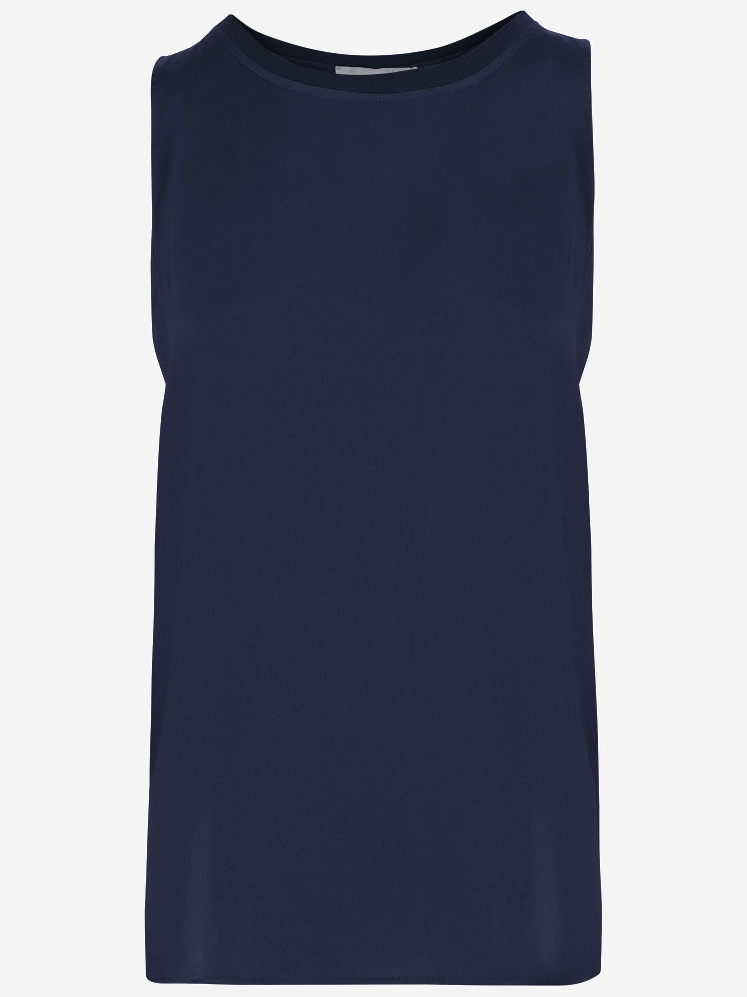 TOP SENZA MANICHE IN COTONE STRETCH POPPYC TE075C436 Q-WINS 