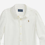 CAMICIA IN COTONE CON VOLANT 312929954 004 POLO RALPH LAUREN KIDS 