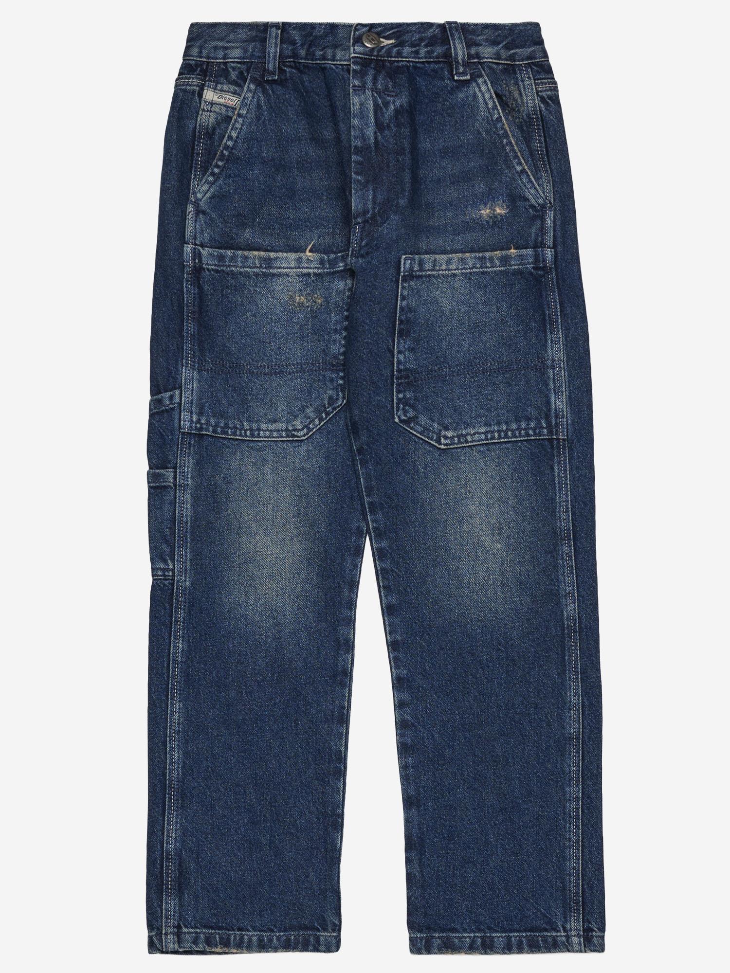 JEANS IN DENIM DI COTONE STRETCH J02330 KXBQCK01 DIESEL KIDS 