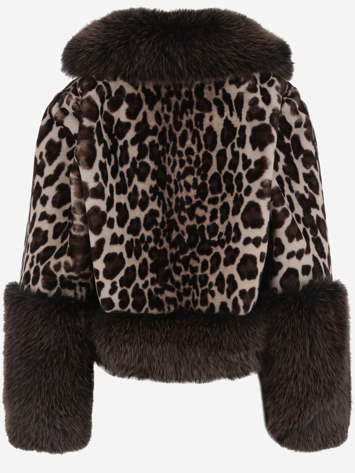 CAPPOTTO IN PELLICCIA SINTETICA CON MOTIVO ANIMALIER EF71 LEO005 UNCOMMON 
