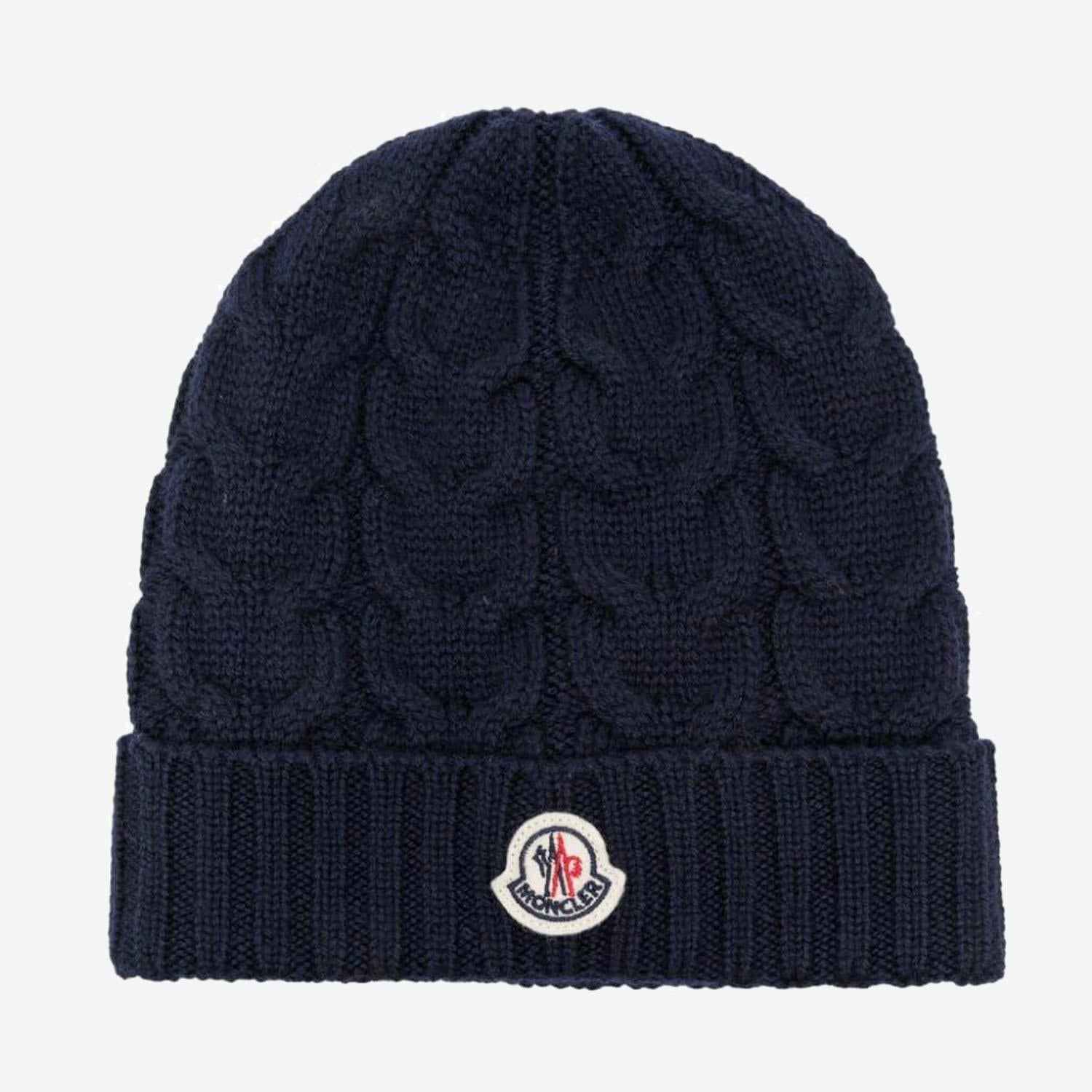 BEANIE IN LANA CON LOGO 3B0002504S02 778 MONCLER ENFANTS 