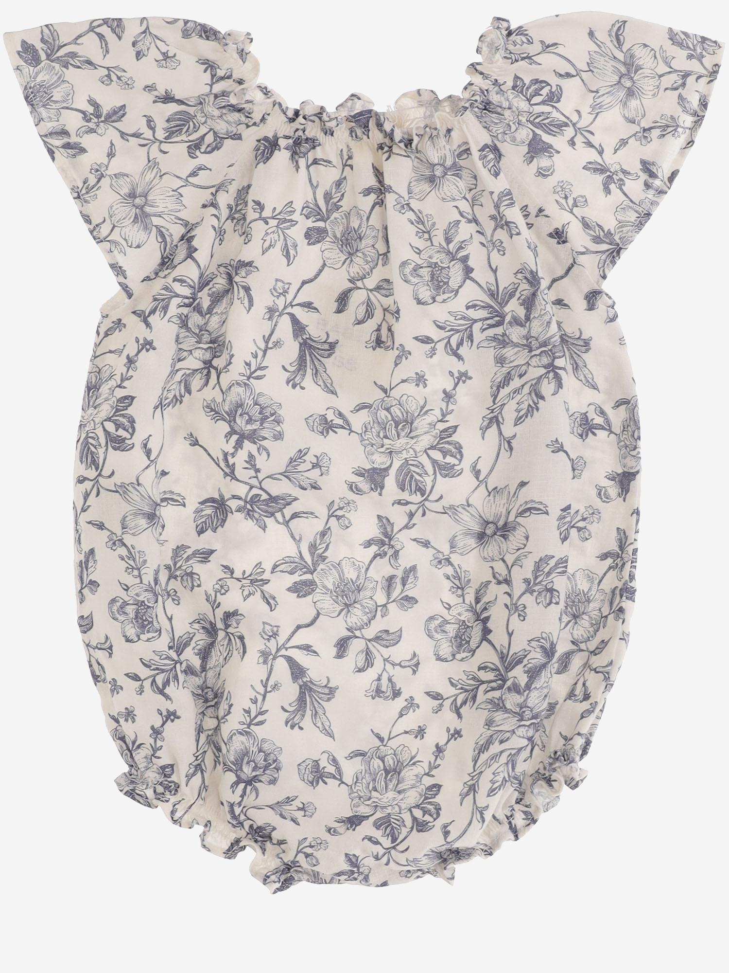 TUTINA IN MISTO LINO CON MOTIVO FLOREALE 17618088 325 BABE & TESS KIDS 