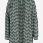 CARDIGAN OPEN-FRONT IN MISTO VISCOSA CON MOTIVO ONDULATO 066 VERDE COLOUR MARKET 