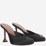 Lila Slingback in raso LILASLIPPER BLACK AMINA MUADDI 