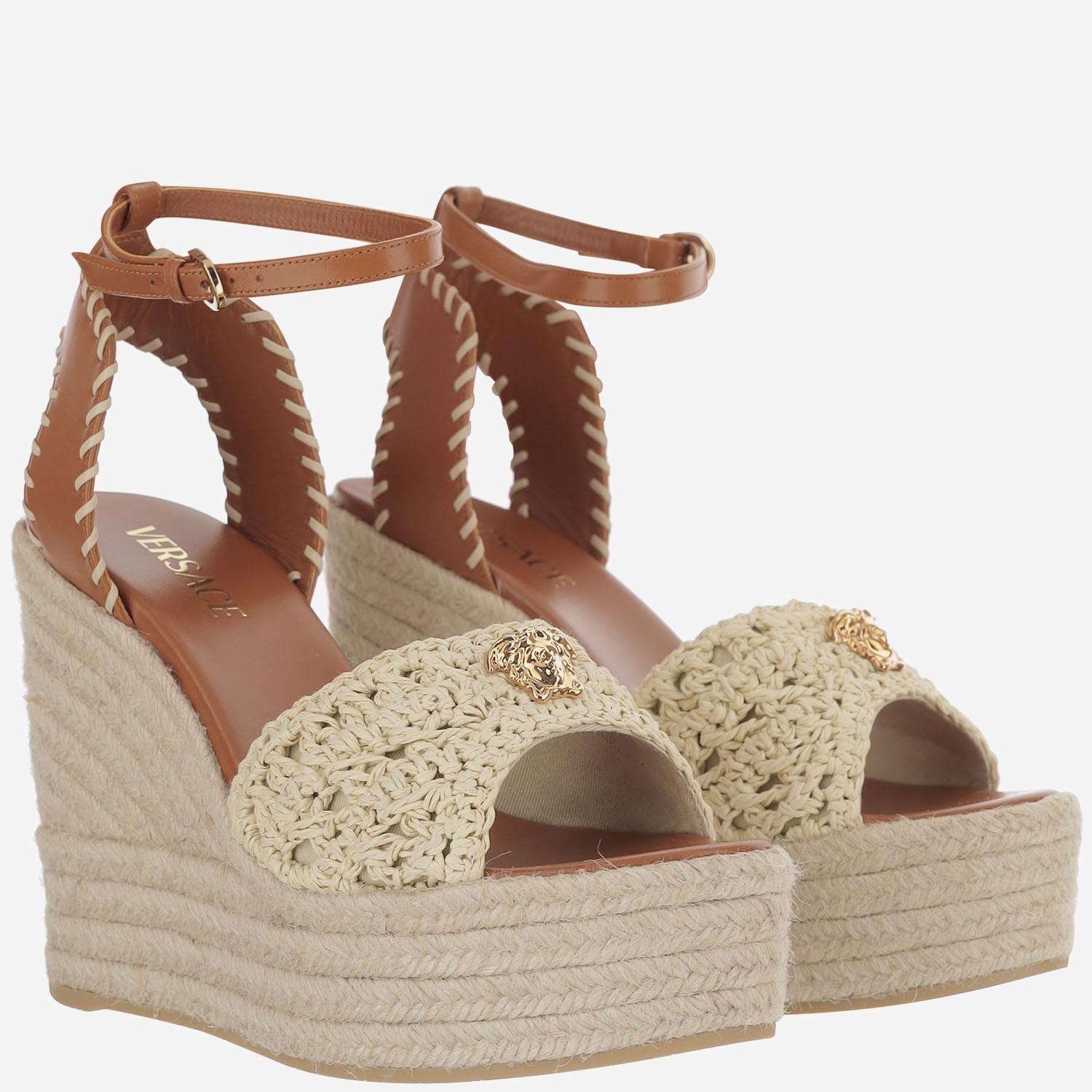 SANDALI LA MEDUSA ZEPPE 1023074 1A170442KJ8V VERSACE 