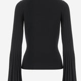 MAGLIA A COLLO ALTO CON MANICHE SVASATE A544M169A N0990 BLUMARINE 