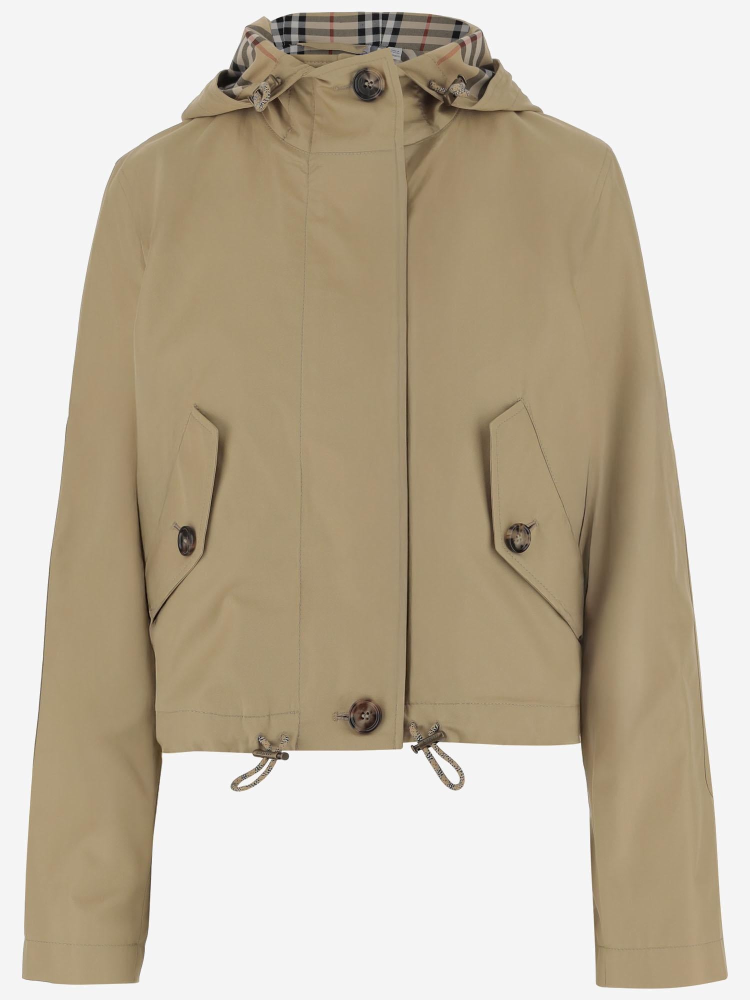 PARKA CORTO IN COTONE 8110901 FLAX BURBERRY 