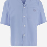 Camicia in popeline di cotone con ricamo 810604 Z7AUX4850 GUCCI 