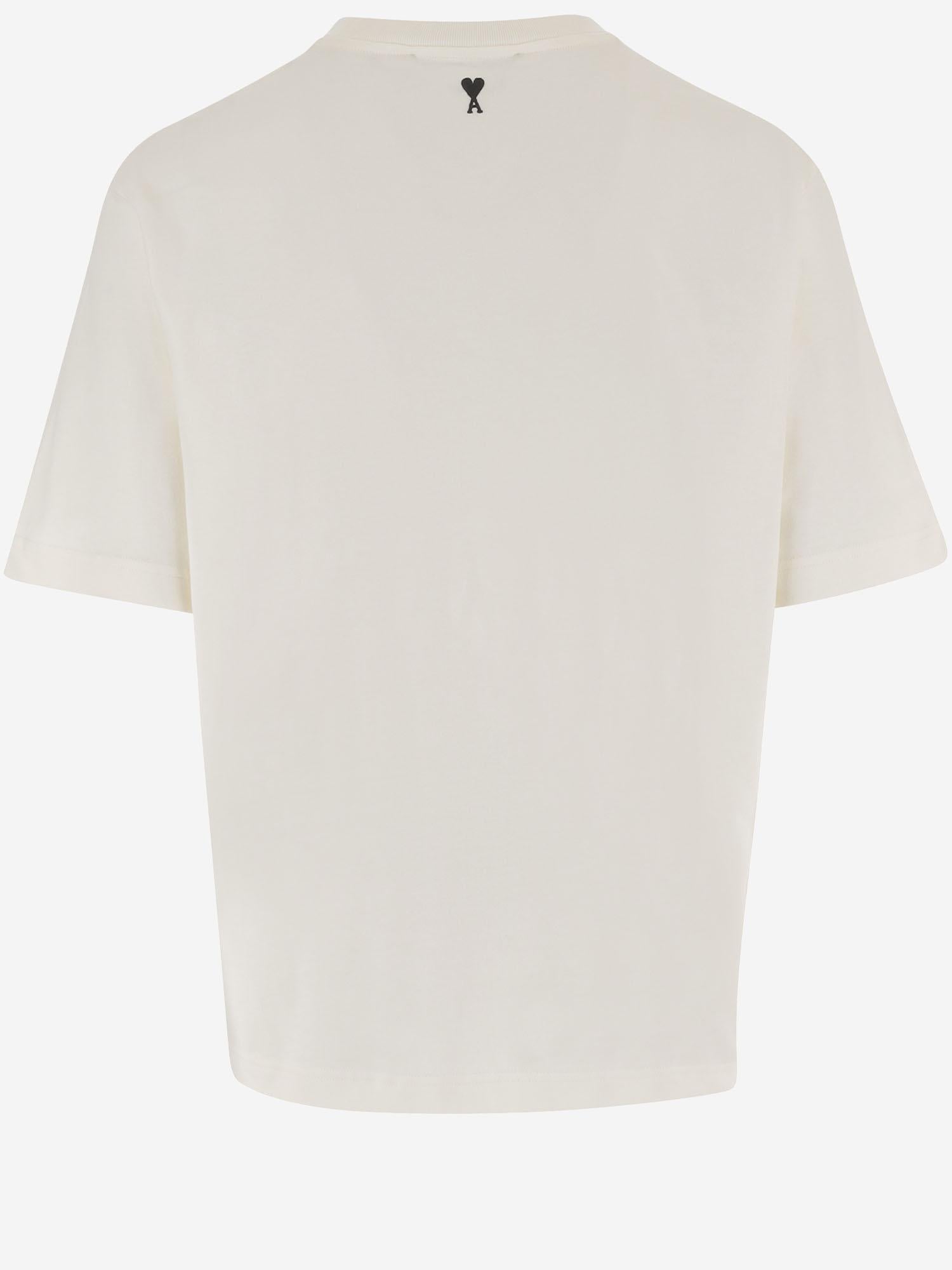 T-SHIRT IN COTONE CON STAMPA UTS384726 136 AMI 