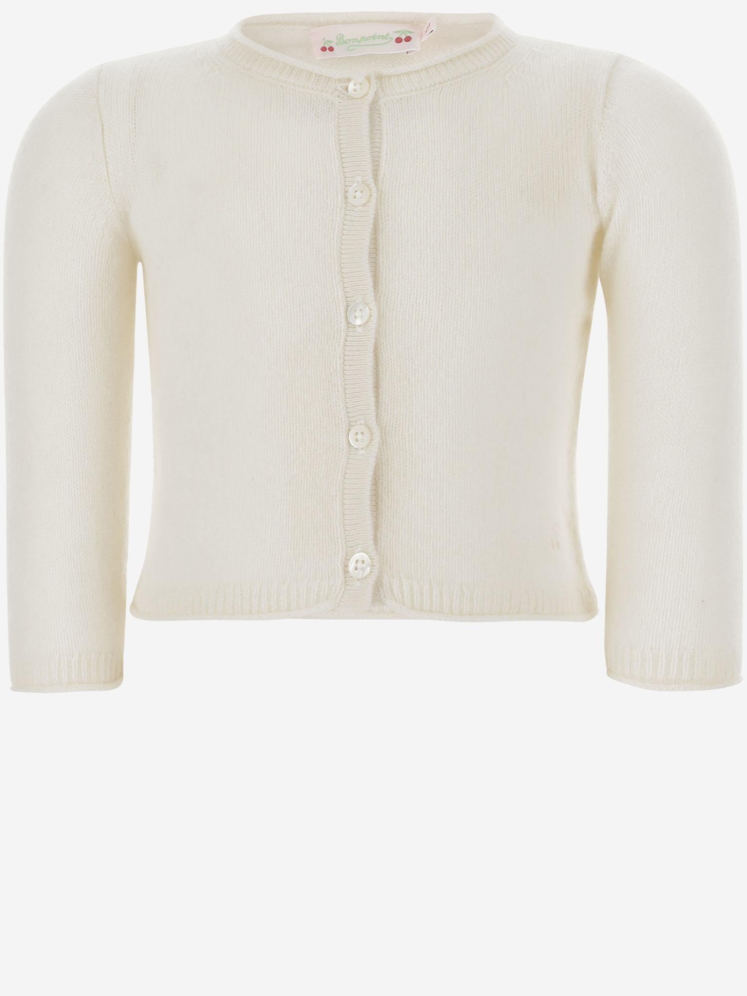 CARDIGAN IN CASHMERE PEBDA2703CA 102 BONPOINT KIDS 