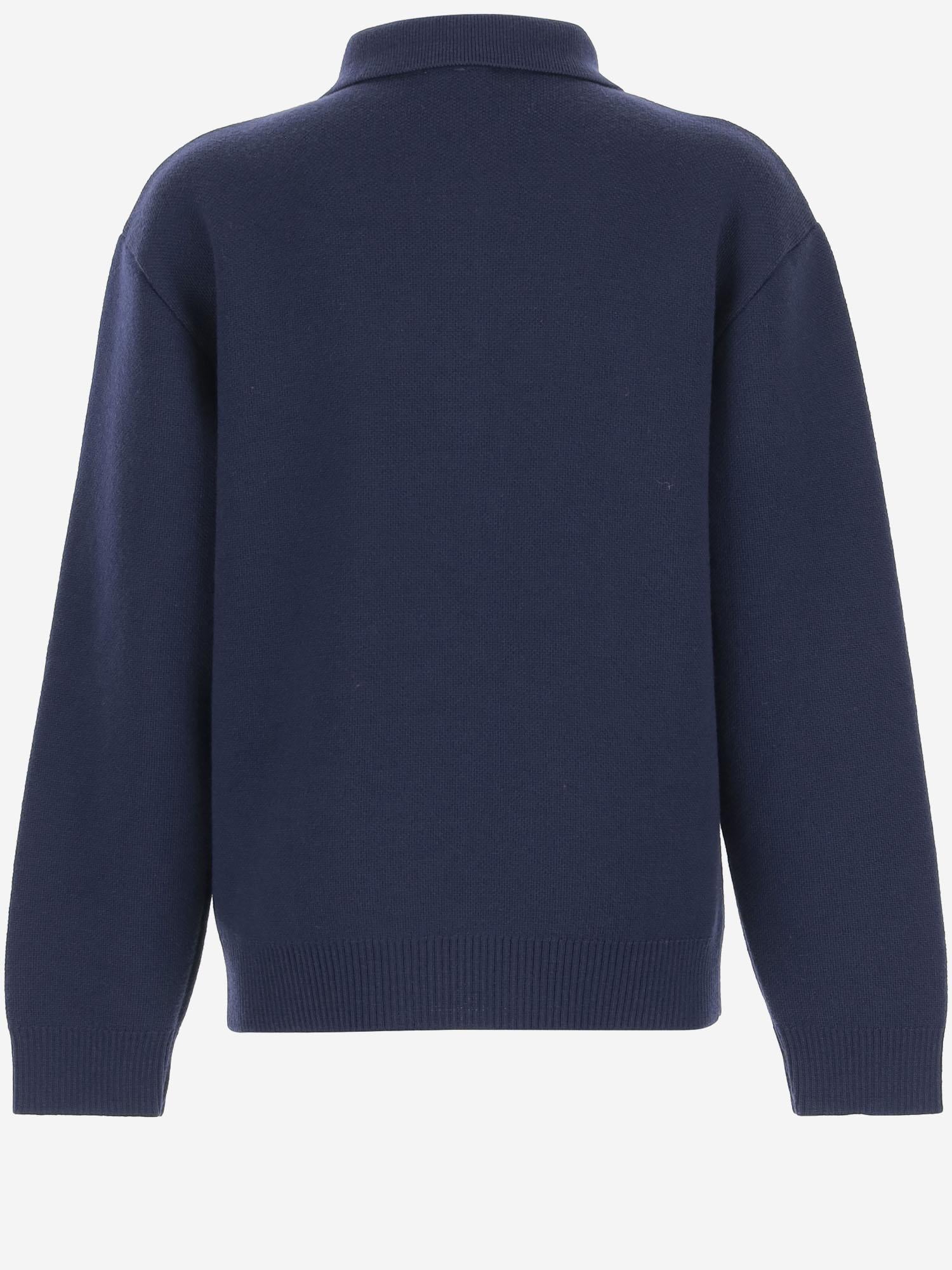 POLO IN LANA CON LOGO JMG128 AUKUF1I11 FENDI KIDS 