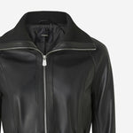 Giacca corta in pelle nappa e tessuto maglia 105470 A2P0Z99 PINKO 