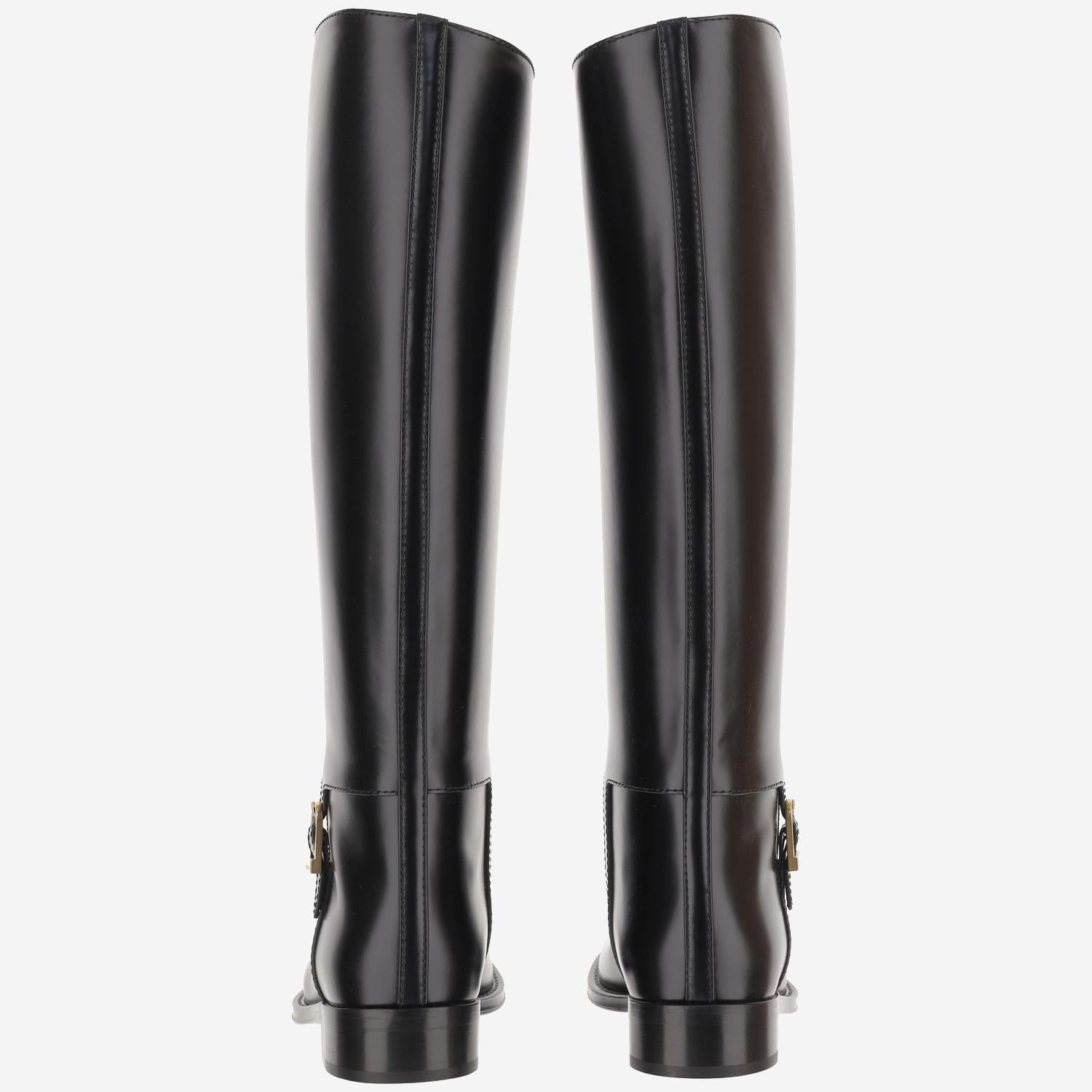 STIVALI JULIA 25 IN PELLE 840698 AAEHR1000 SAINT LAURENT 