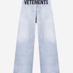 JEANS IN COTONE CON LOGO UE54PA120N LIGHTBLUE VETEMENTS 