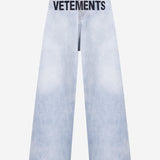 JEANS IN COTONE CON LOGO UE54PA120N LIGHTBLUE VETEMENTS 