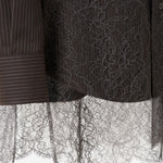 CAMICIA IN LANA GESSATA E PIZZO FS1332 AVK1F0DHP FENDI 