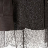 CAMICIA IN LANA GESSATA E PIZZO FS1332 AVK1F0DHP FENDI 