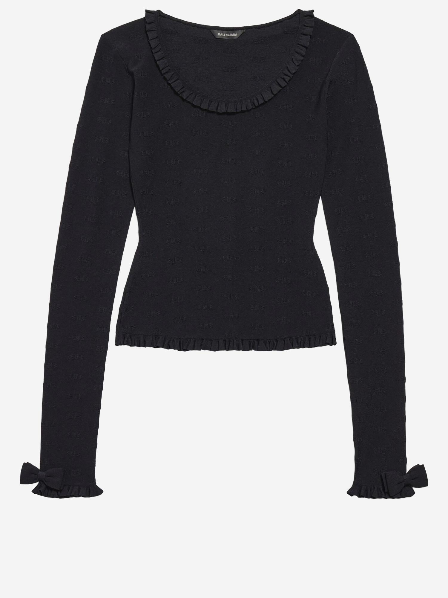 Top A Maniche Lunghe in misto viscosa 850041 T52341000 BALENCIAGA 