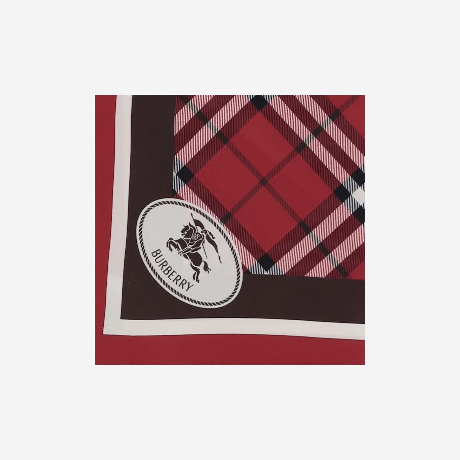 FOULARD IN SETA CHECK 8113047 POST IP CHIECK BURBERRY 