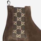 STIVALETTI IN SUEDE CON LOGO 864474 AAGGO2161 GUCCI 