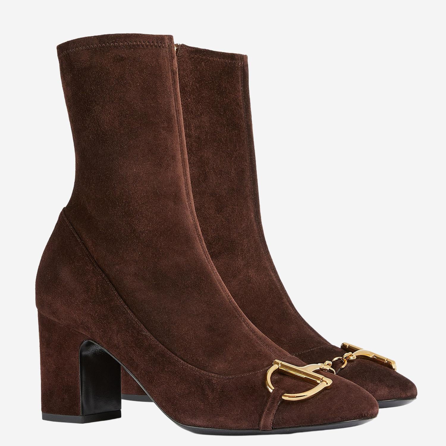 STIVALETTI CON MEZZO MORSETTO IN SUEDE 849549 AAFMU2344 GUCCI 