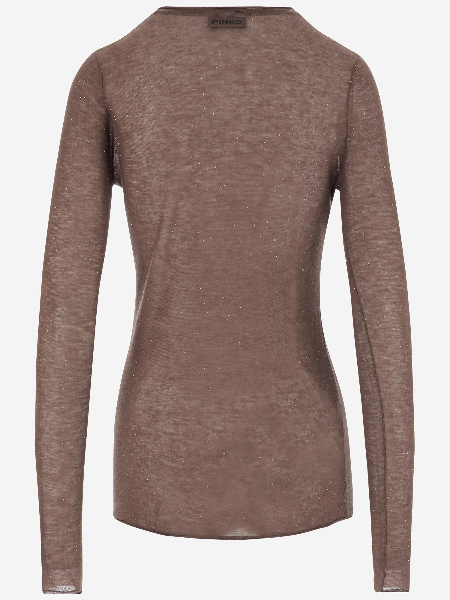 MAGLIA IN LANA SEMI TRASPARENTE 105398 A2PML73 PINKO 