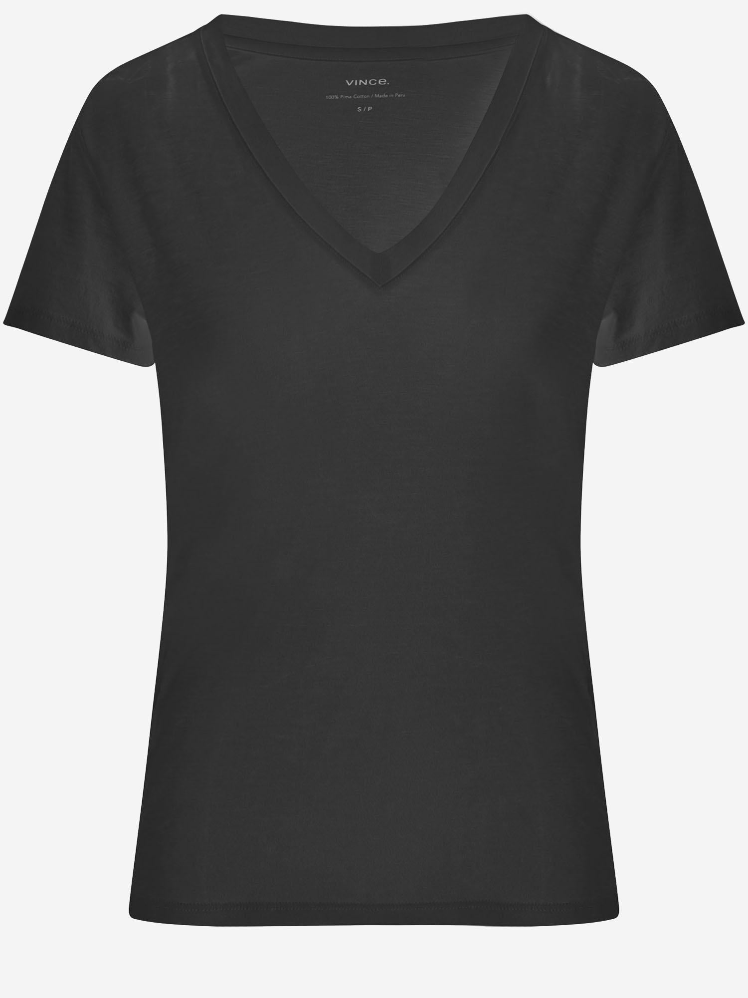 T-SHIRT IN COTONE VR59283148 001BLK VINCE 