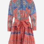 ABITO IN COTONE CON MOTIVO Geometrico NAVARO WESTERN4POPPYREDBLUE PEPS CANNES 