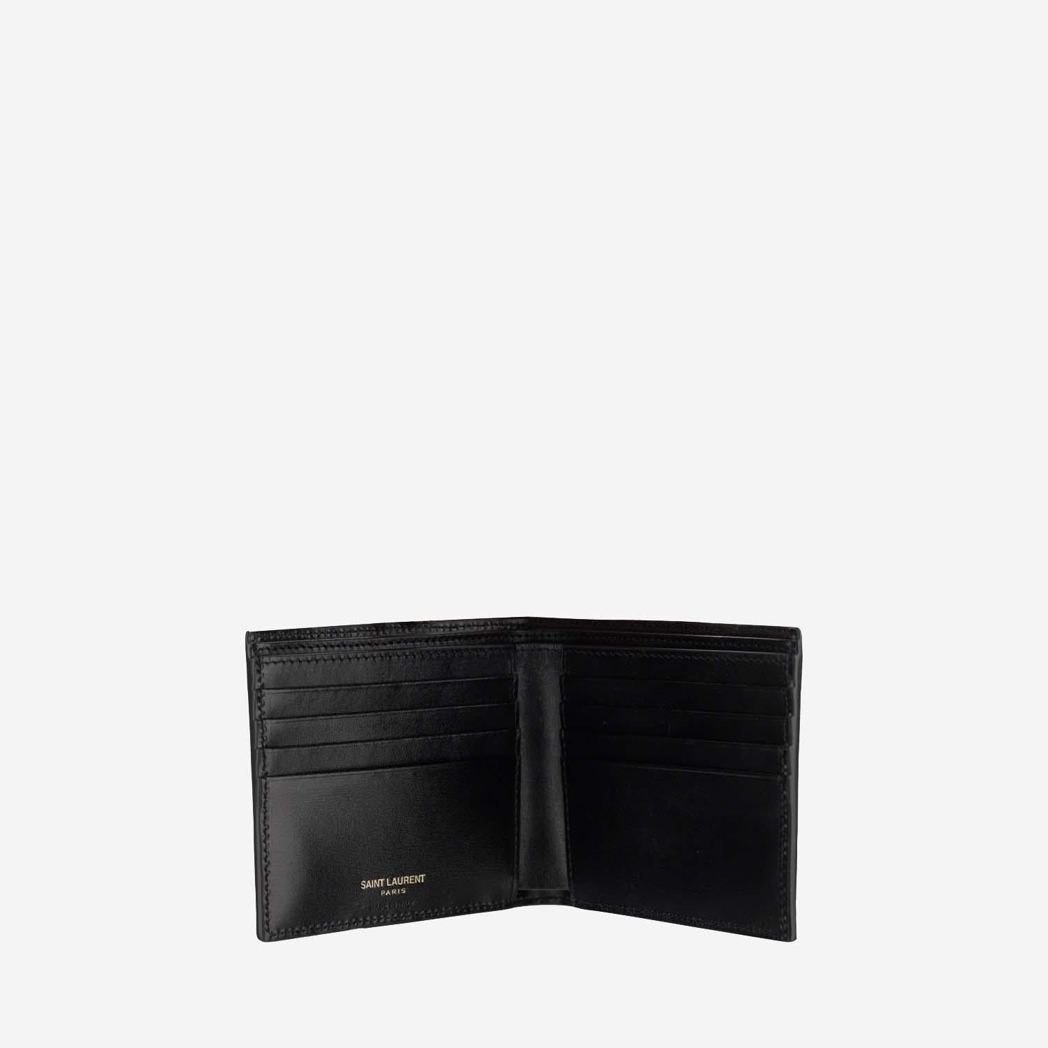 PORTAFOGLIO TINY CASSANDRE EAST/WEST IN PELLE LUCIDA 607727 02G0W1000 SAINT LAURENT 
