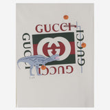 T-shirt in cotone con stampa 575114 XJHFH9214 GUCCI KIDS 